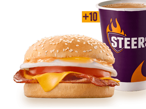 Bacon, Cheese, Egg & Tomato Bun