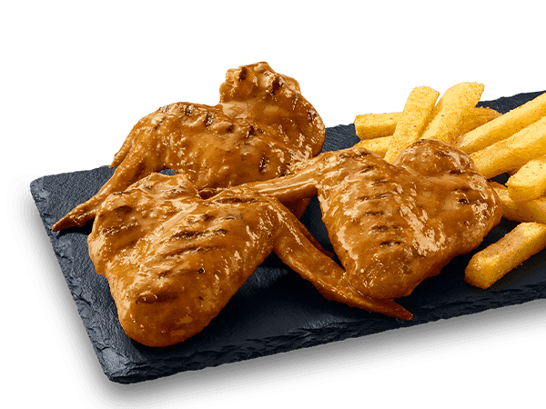 3 Full Wings & Chips