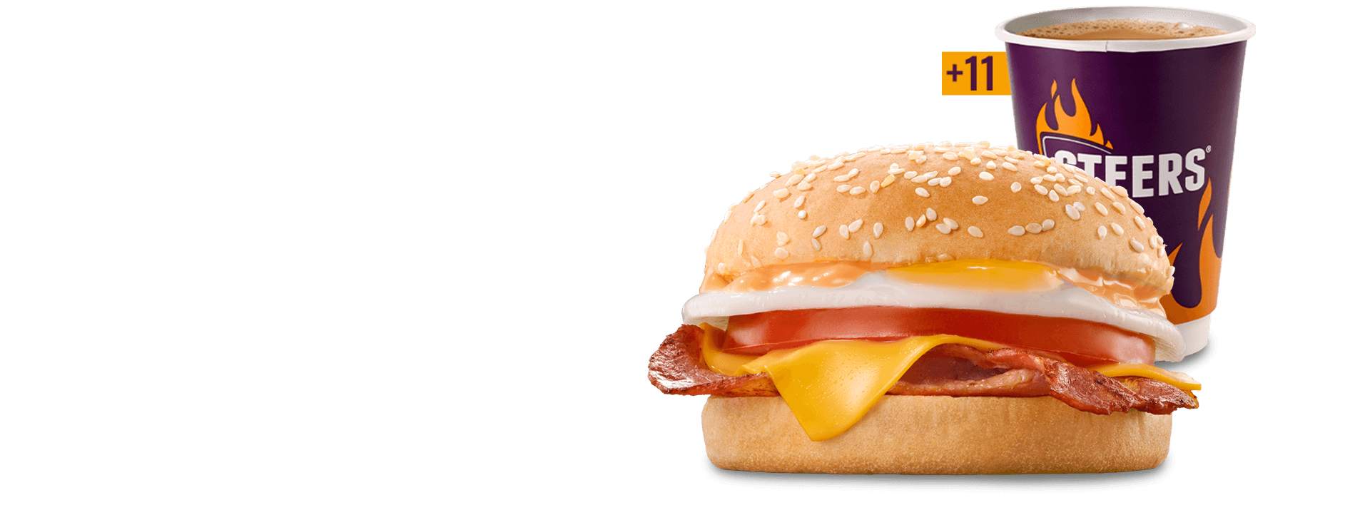 Bacon, Cheese, Egg & Tomato Bun