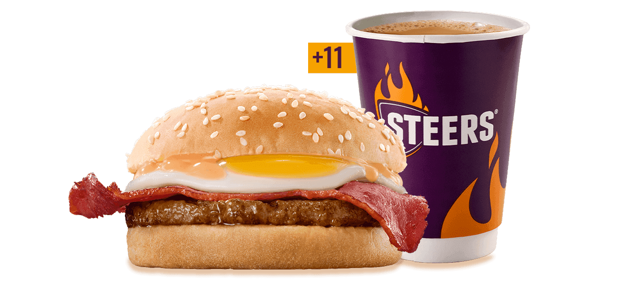 Beef Patty, Macon° & Egg Breakfast Bun