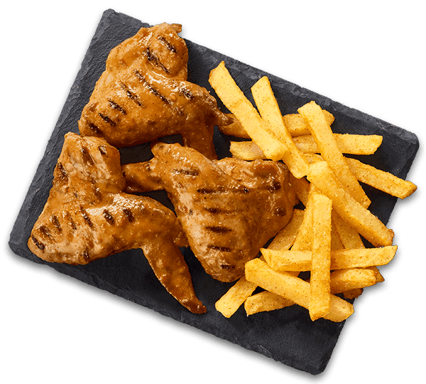3 Full Wings & Chips