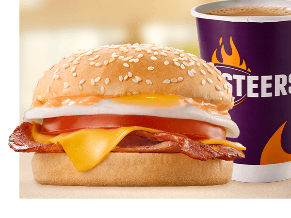 Bacon, Cheese, Egg & Tomato Breakfast Bun