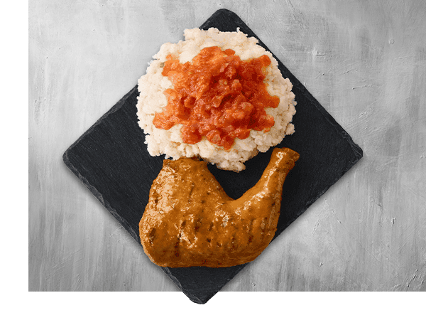 ¼ Chicken with pap & sishebo