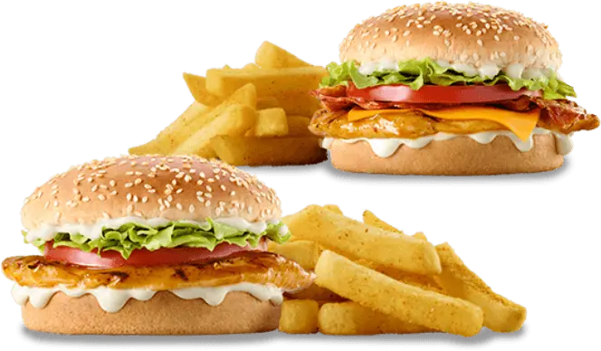 Chicken Burgers and Chips