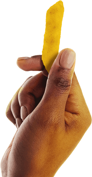 Hand Holding a Chip