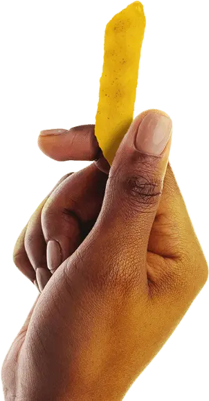 Hand Holding a Chip