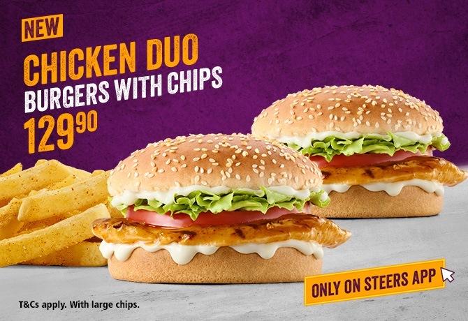 Chicken Duo Burgers and Chips
